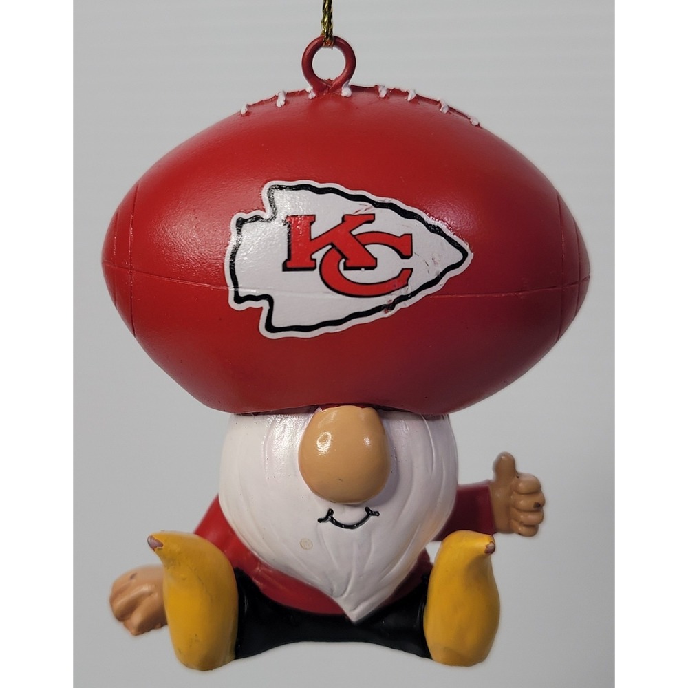 Kansas City Chiefs Football Hat Gnome Sweet Gnome Ornament NFL Football